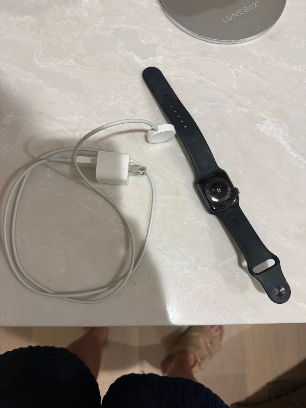Apple Black Smartwatch with Black Sport Band